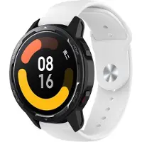 Strap-it Siliconen sport bandje - geschikt voor Xiaomi Watch S1 (Active/Pro) / Watch 2 Pro / Watch S3 / Mi Watch / Amazfit Balance / Bip 5 / Pace / Stratos - wit