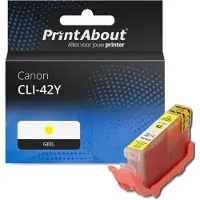 PrintAbout Inktcartridge CLI-42Y Geel geschikt voor Canon