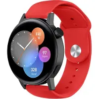 Strap-it Siliconen sport bandje - geschikt voor Huawei Watch GT 2 42mm / GT 3 42mm / GT 3 Pro 43mm - zwart
