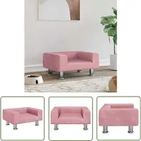 The Living Store Living Store hondenbed, kleur roze, afmetingen 50x40x26,5 cm, fluweel