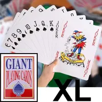 Decopatent - XL Jumbo Speelkaarten - Playing Cards Groot - Extra Grote XL Speelkaart - Groot formaat - 21 x 28.5 Cm - XL Formaat - Speelkaarten Gigantisch Groot