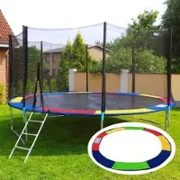 Viking Choice Trampoline 244 cm regenboog - met veiligheidsnet en ladder - tot 80 kg - Multi-gekleurd