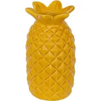 Atmosphera Keramische Yucatan Ananasvaas - Ø9xH10cm - Geel -