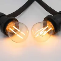 LumenXL Prikkabel set met LED lampen met dubbele filament