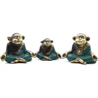 WGifts Set van 3 - Familie Yoga-apen (assortiment maten)