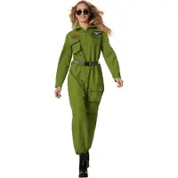 TecTake dressforfun - dameskostuum jet fighter pilot - M - Verkleedkleding carnaval - Halloween - Verkleden - Feestkleding - Carnavalskleding - Feest - Partykleding