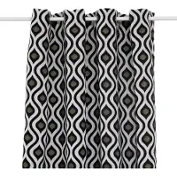 Atmosphera Twisted Lime Gordijn 140x260cm - Gordijnen kant en klaar met haakjes ringen - Multi