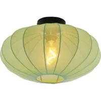 QAZQA Japandi plafondlamp groen met fabric shade - Bida