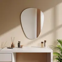 Emke Spiegel - Organische Vorm - Randloze Wandspiegel - 80x60 cm - met Veiligheidsfolie - Wanddecoratie