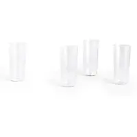 HAY Angle Drinkglazen Pak Van 4 Tall 13 Cm - Drinkglazen Glas Clear - AE747-E476-AH04