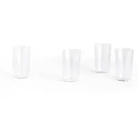 HAY Angle Drinkglazen Pak Van 4 Medium 10 Cm - Drinkglazen Glas Clear - AE747-E474-AH04