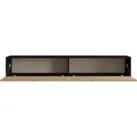 En.casa Tv-meubel Lapinlahti 180x31,5x29,5cm zwart en eiken