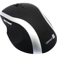 Connect IT CI-261, geschikt voor rechtshandigen, laser, draadloos (RF), 1000 DPI, zwart, zilver