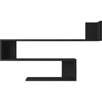 En.casa Wandplank Kitee 120x14,5x71,5cm zwart