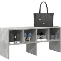 vidaXL Schoenenrek stapelbaar 89,5x30x40 cm betongrijs
