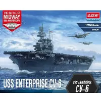 ACADEMY Modelbouwpakket Militaire voertuigen - 14409 USS Enterprise CV-6 - The Battle of Midway 80th Anniversary Plastic - 1:700 - Modelbouw