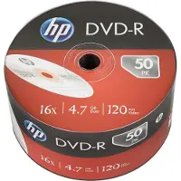 HP DVD-R 4.7GB/120Min/16x Bulk Pack (50 Disc)