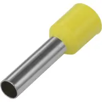 TRU COMPONENTS Aderendhülse 1 x 6 mm² x 12 mm Teilisoliert Gelb 1091292 100 St.