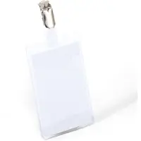 Durable naambadge met clip portret 90 x 60 mm (25 stuks)