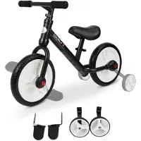 HOMdotCOM Kinderloopfiets, zwart