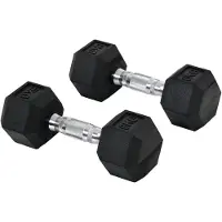 HOMCOM HOMdotCOM Zeskantige dumbbells set van 2 x 6kg
