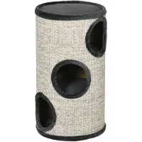 PawHut Krabomb, krabpalen voor katten met 3 verborgen ruimtes, speelboom voor katten, grijs