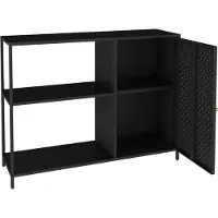 En.casa Metalen kast Viitasaari 75x100x30 cm zwart mat