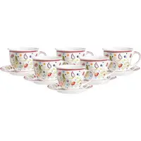 Ritzenhoff & Breker Milchkaffee Tassen mit Untertassen Shanti 350 ml Set van 6
