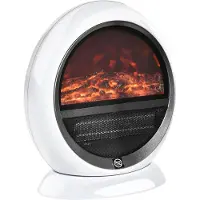 OEM HOMCOM LED Elektrische kachel, mini model, tafelmodel met vlammensimulatie, 1500W, wit