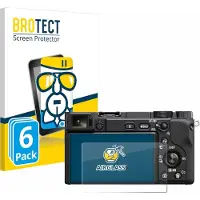 BROTECT Screenprotector 6 Stuks voor Sony Alpha 6400 / 6400A Beschermglas transparant