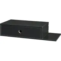 En.casa Wandplank Stor met lade 65x30x15 cm zwart []