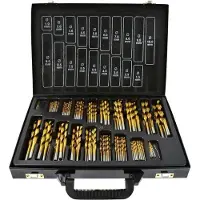GEKO Boorbitje, HSS titanium boorset voor metaal 170 stuks 1,0 - 10 mm (1,0 - 10,0 mm)