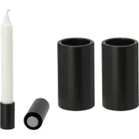 Novaliv 2x magnetische kaarsenhouders ZWART 2,8x5cm kaarsenhouder magneet kaarsenhouder tafelkaarsen stokkaarsen tafeldecoratie kerstdecoratie dienblad adventskrans kaarsenhouder woonkamerdecoratie