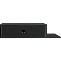 En.casa Wandplank Stor met lade 65x30x15 cm zwart []