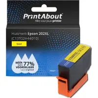 PrintAbout Inktcartridge 202XL (C13T02H44010) Geel Hoge capaciteit geschikt voor Epson