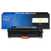 PrintAbout Toner 718 Y Geel geschikt voor Canon