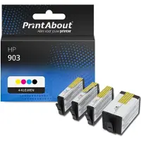 PrintAbout Inktcartridge 903 (6ZC73AE) 4-kleuren Multipack geschikt voor HP