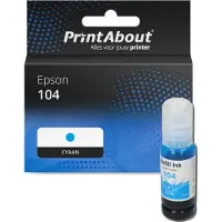 PrintAbout Huismerk Epson 104 (C13T00P240) Inktcartridge Cyaan