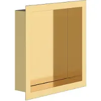 BES LED Inbouwnis - Leoni Prim - 30x30x7cm - Geborsteld Goud