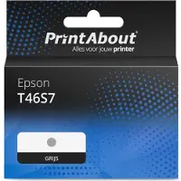 PrintAbout Huismerk Epson T46S7 Inktcartridge Grijs