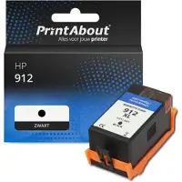 PrintAbout Inktcartridge 912 (3YL80AE) Zwart geschikt voor HP