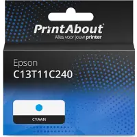 PrintAbout Huismerk Epson C13T11C240 Inktcartridge Cyaan
