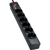 Eaton Steckdosenleiste/Uberspannungsschutz - Protection Strip 6 FR - PS6F - 6 franzosische Steckdosen - Schwarz