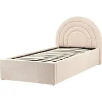 Beliani ANET - Bed met opbergruimte - Beige - 90 x 200 cm - Bouclé