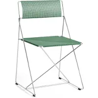 HAY Stoel X-Line Chair Chromed Base Indoor Leek Green