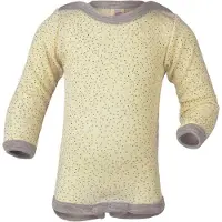 Engel - Baby-Body Langarm Mit Druckverschluss Schulter - Merino-ondergoed 86/92, beige