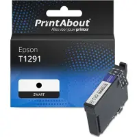 PrintAbout Huismerk Epson T1291 Inktcartridge Zwart