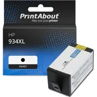 PrintAbout Inktcartridge 934XL (C2P23AE) 4-kleuren Multipack Hoge capaciteit geschikt voor HP