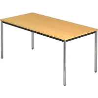 Hjh OFFICE PRO DORAN DR16 C - Beuken 160 x 80 met ronde buis / Chroom
