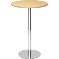 Hjh OFFICE PRO BISTRO H80R C - Systeem conferentietafel Esdoorn Chroom Ø 80